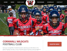 Tablet Screenshot of cornwallwildcats.com